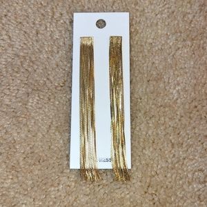 EXPRESS Straight Fringe Drop Earrings